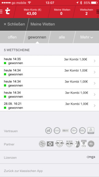Tipico App Screenshot